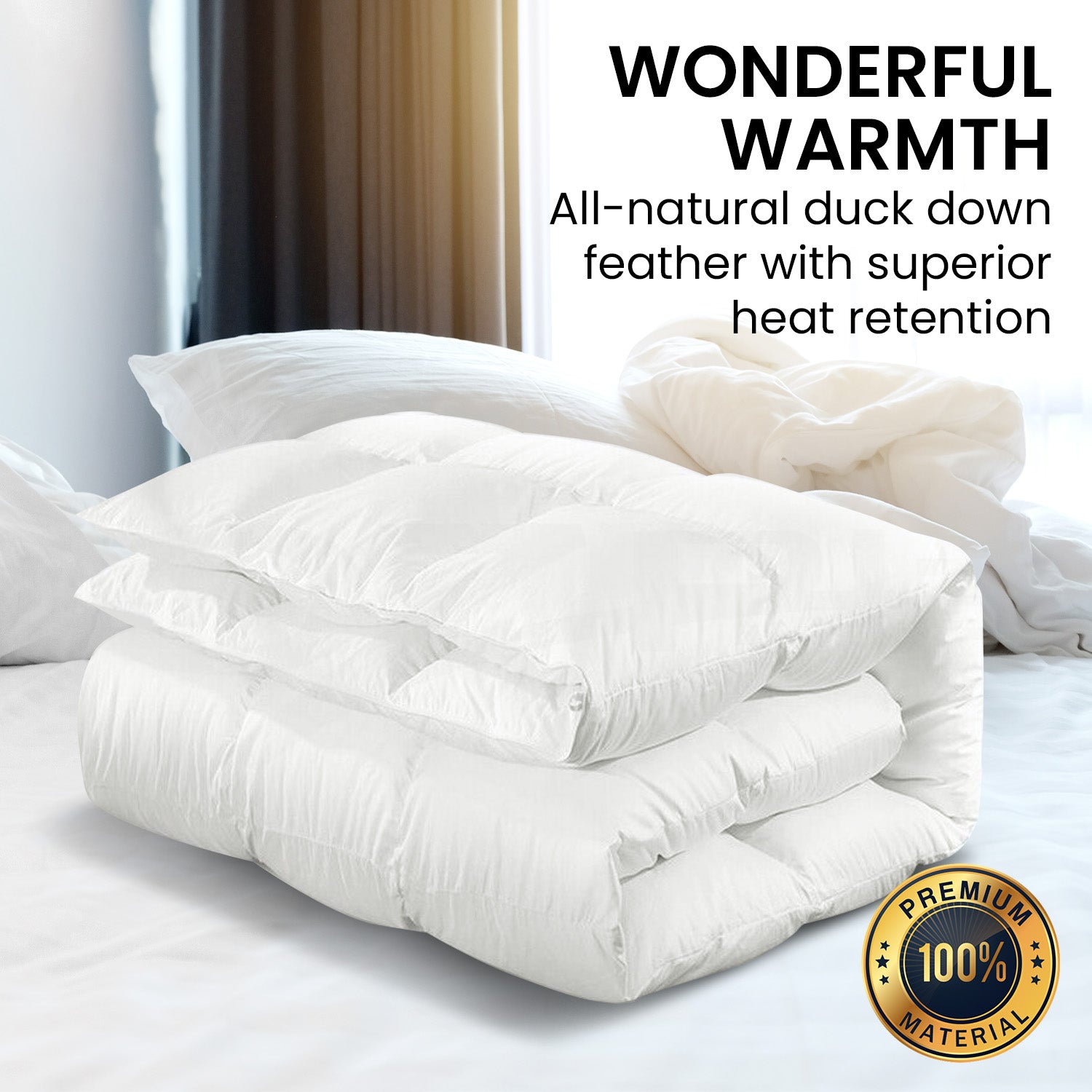 Quilts & Duvets: Laura Hill 500GSM Duck Down Feather Quilt Comforter Doona - Queen