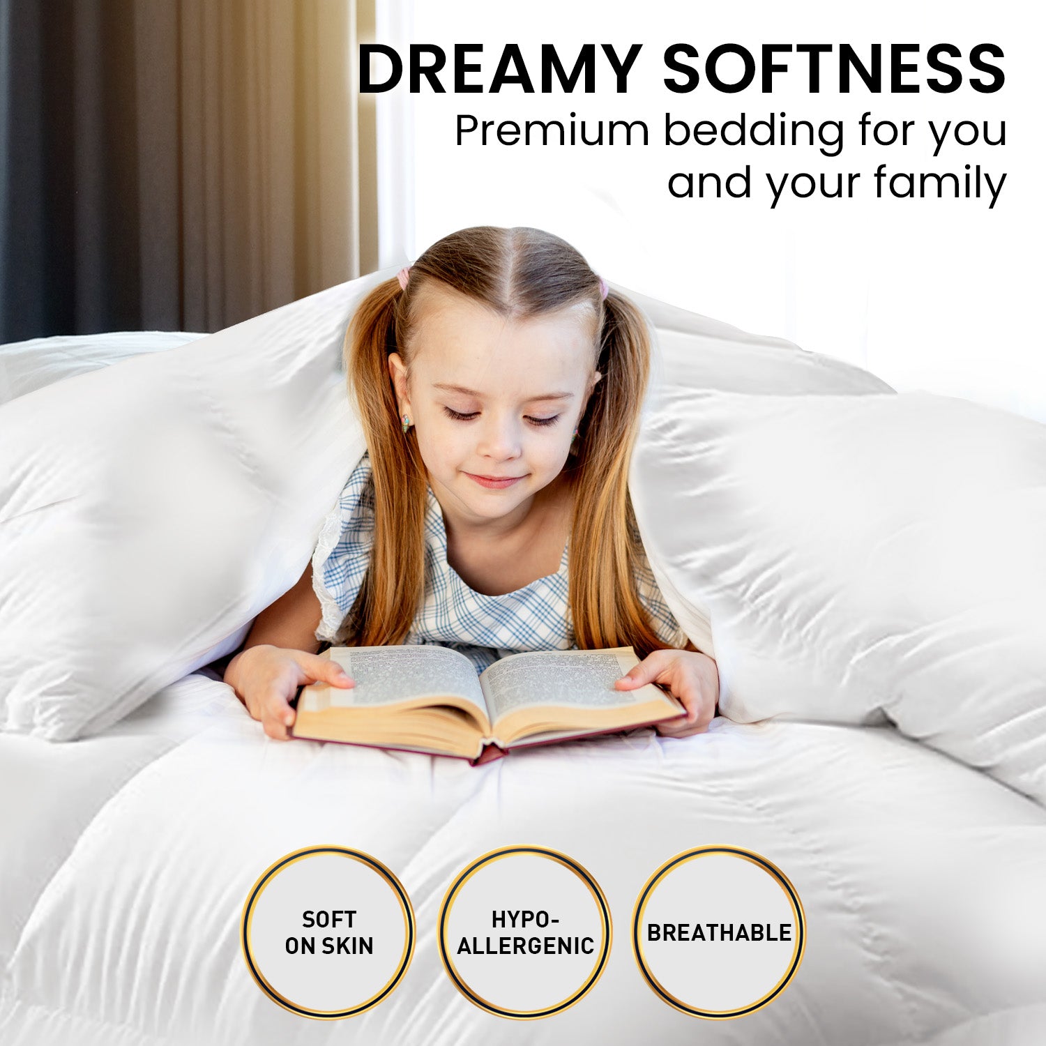 Quilts & Duvets: Laura Hill 500GSM Duck Down Feather Quilt Comforter Doona - Queen