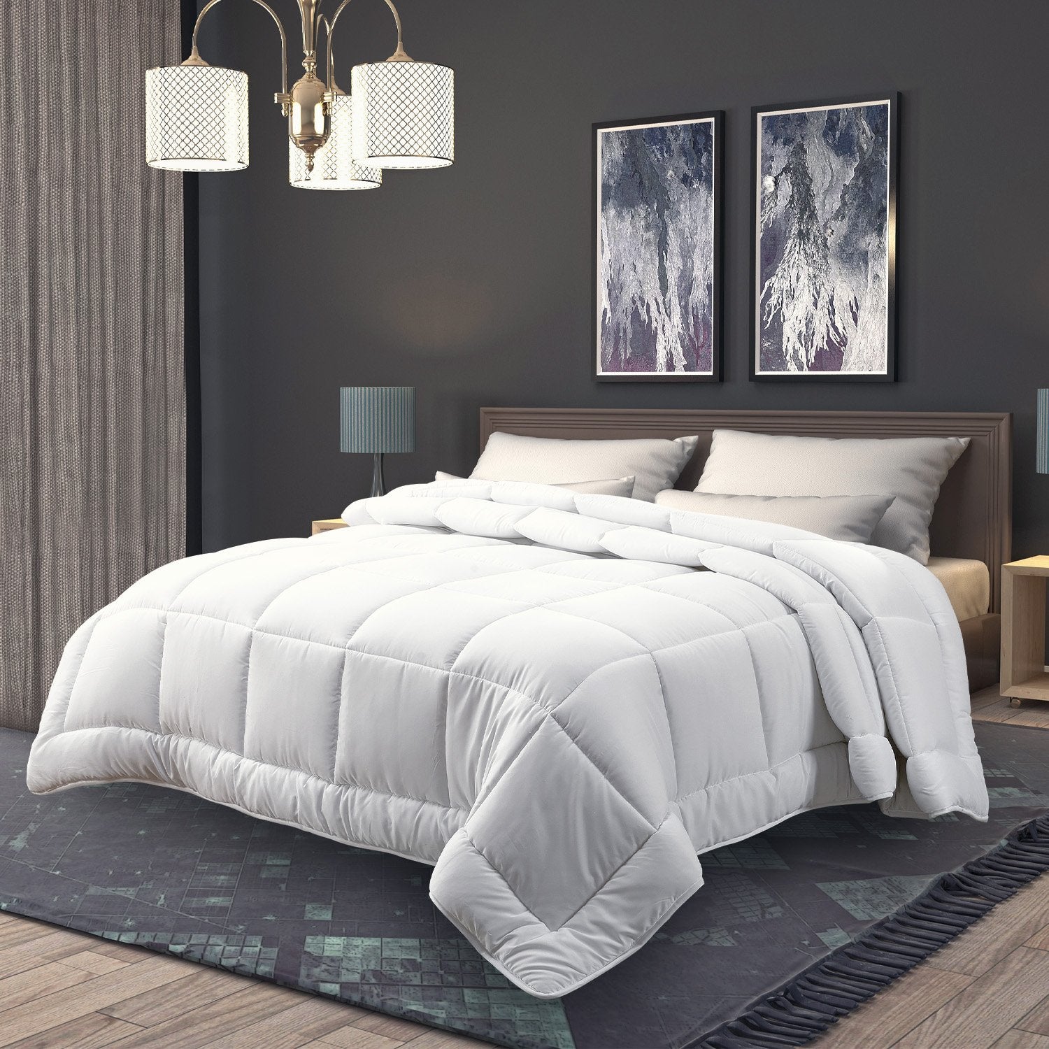 Quilts & Duvets: Laura Hill 700GSM Goose Down Feather Comforter Doona - Super King