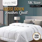 Quilts & Duvets: Laura Hill 700GSM Goose Down Feather Comforter Doona - Super King