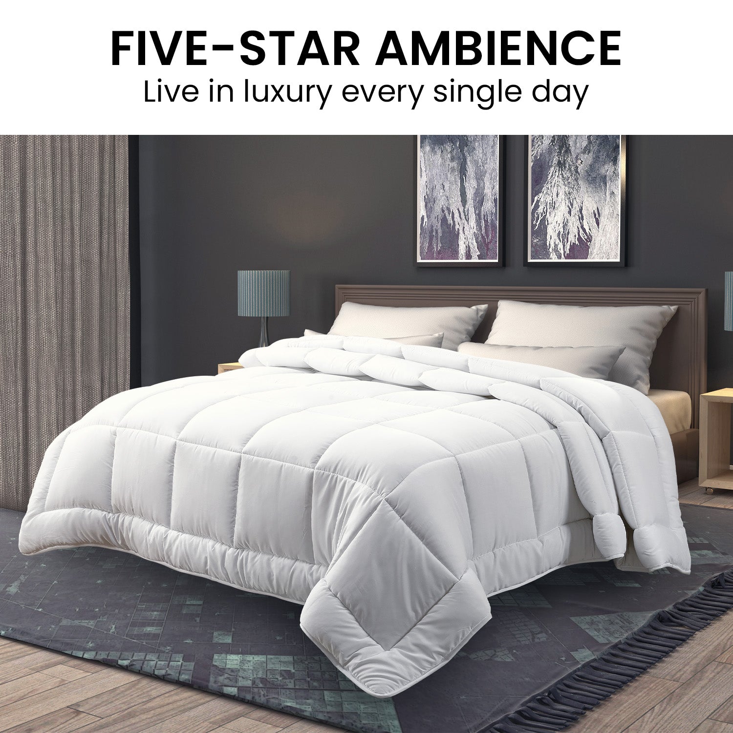Quilts & Duvets: Laura Hill 700GSM Goose Down Feather Comforter Doona - Super King