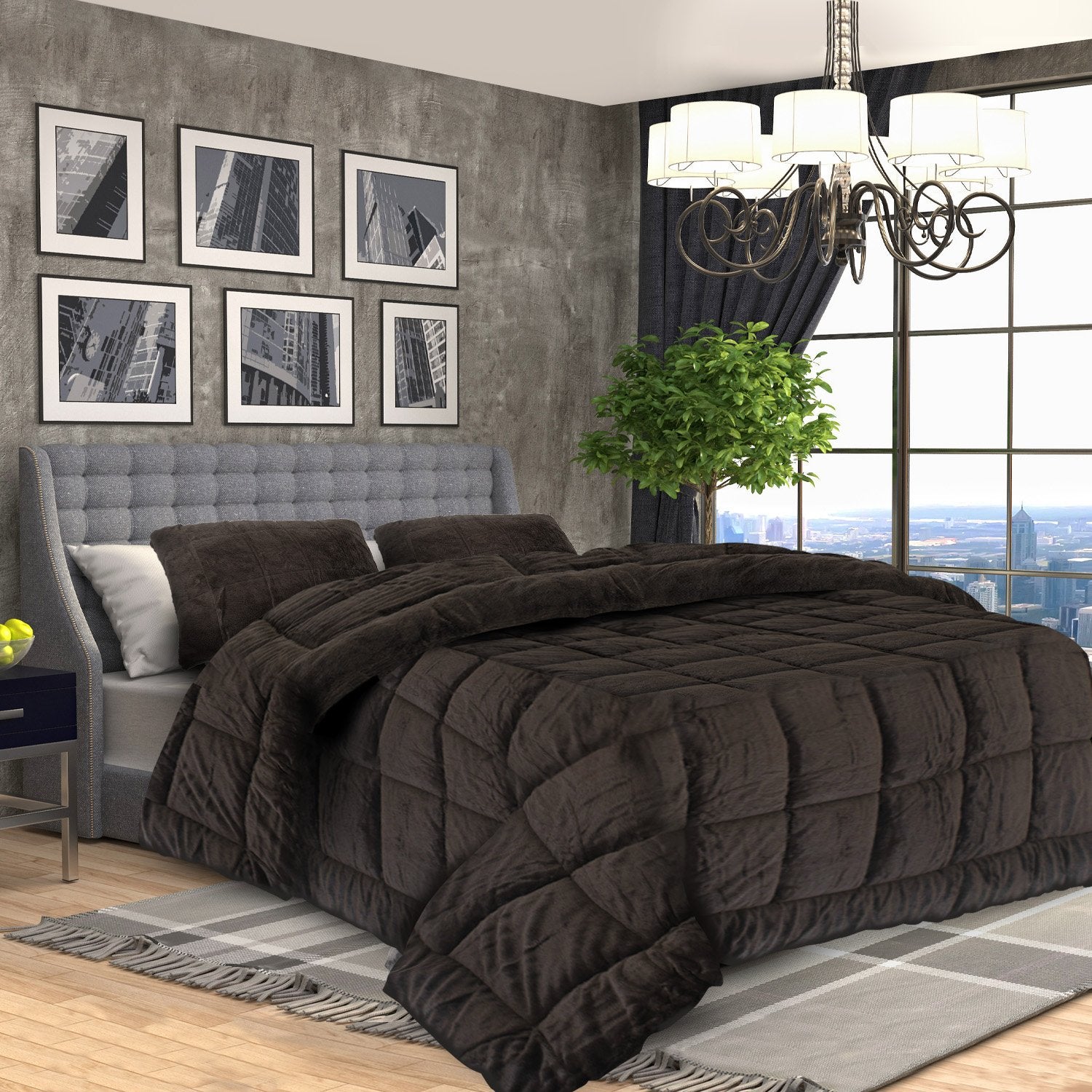 Quilts & Duvets: Laura Hill 600GSM Faux Mink Comforter Quilt Duvet Doona - Queen