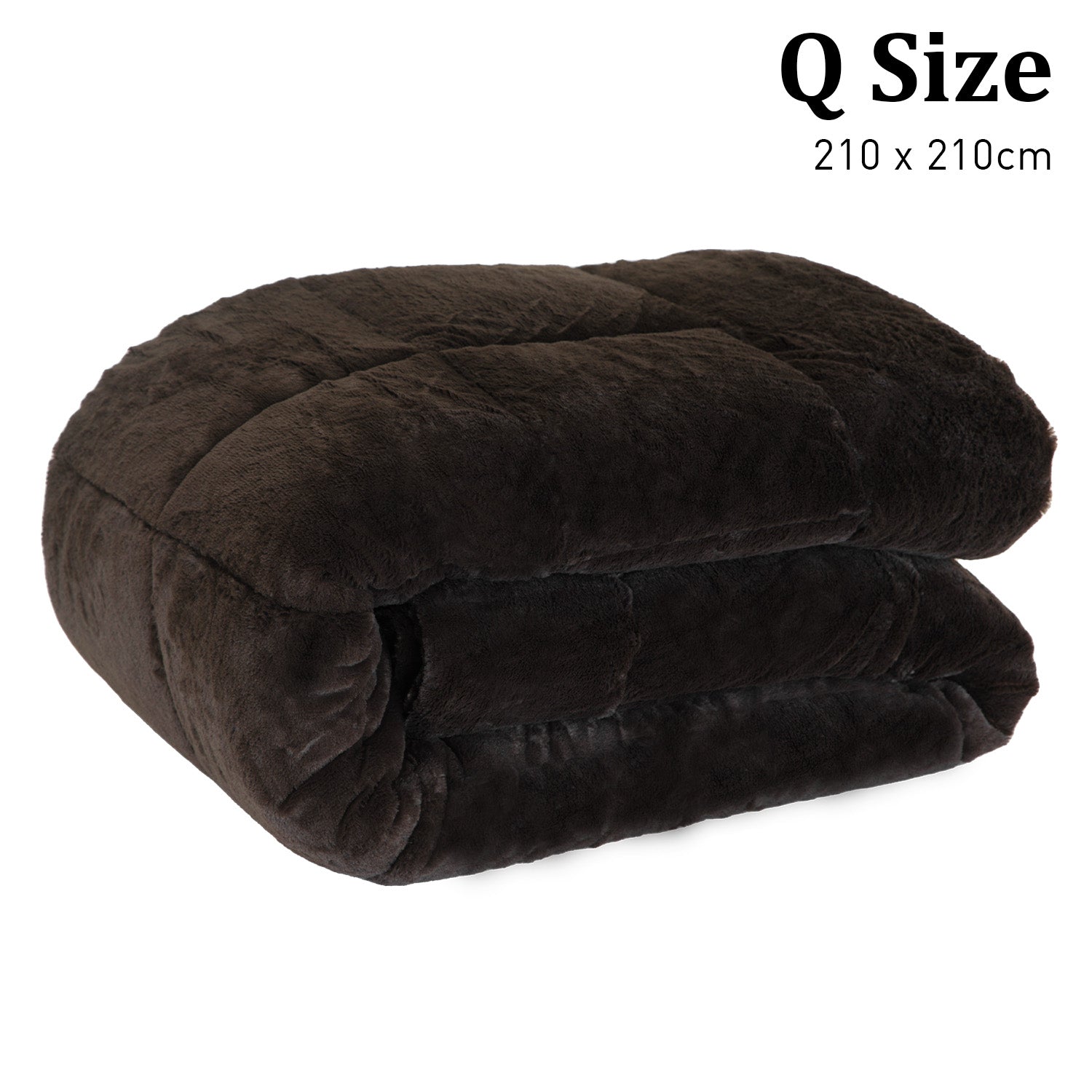 Quilts & Duvets: Laura Hill 600GSM Faux Mink Comforter Quilt Duvet Doona - Queen
