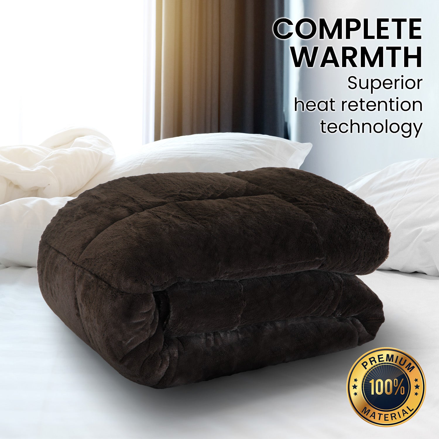 Quilts & Duvets: Laura Hill 600GSM Faux Mink Comforter Quilt Duvet Doona - Queen