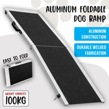 Dog Steps & Ramps: Klika Foldable Aluminium Dog Ramp - 122 x 38 cm