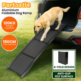 Dog Steps & Ramps: Furtastic Dog Ramp For Cars Pet Ramp For Puppy Medium Dogs Old Dogs & Cats Non-slip Felt Surface Aluminium Frame Folding Portable Safety Pet Stairs
