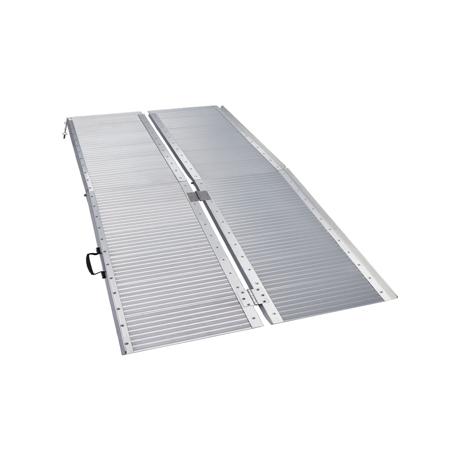 Automotive Loading Ramps: Kartrite 4ft Aluminium Foldable Wheelchair Ramp Non-Slip R02 Silver