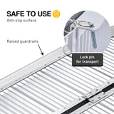 Automotive Loading Ramps: Kartrite 5ft Aluminium Foldable Wheelchair Ramp Non-Slip R02 Silver