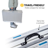 Automotive Loading Ramps: Kartrite 5ft Aluminium Foldable Wheelchair Ramp Non-Slip R02 Silver