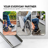 Automotive Loading Ramps: Kartrite 5ft Aluminium Foldable Wheelchair Ramp Non-Slip R02 Silver