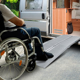 Automotive Loading Ramps: Kartrite 5ft Aluminium Foldable Wheelchair Ramp Non-Slip R02 Silver