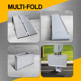 Automotive Loading Ramps: Kartrite 5ft Aluminium Foldable Wheelchair Ramp Non-Slip R02 Silver