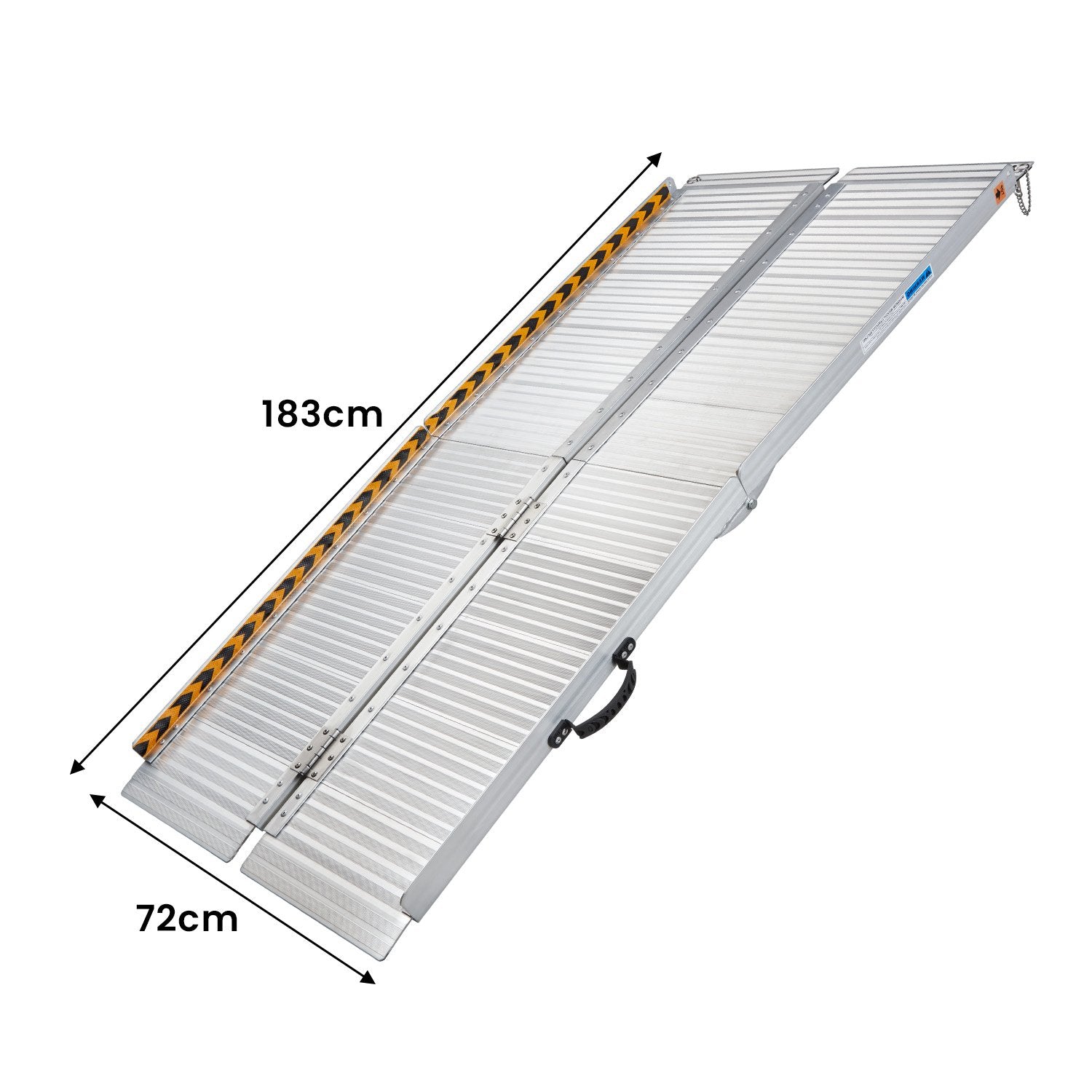 Mobility & Accessibility: Kartrite 6ft Aluminium Foldable Wheelchair Ramp Non-Slip R02 Silver