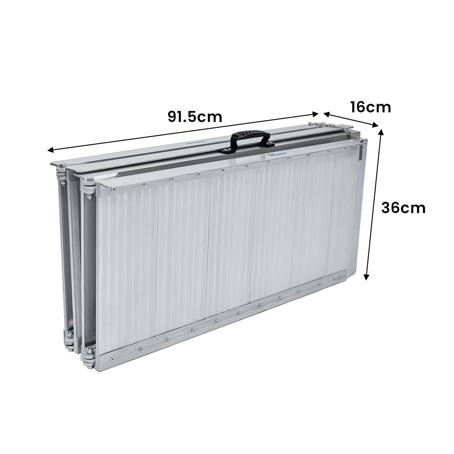 Mobility & Accessibility: Kartrite 6ft Aluminium Foldable Wheelchair Ramp Non-Slip R02 Silver