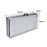 Mobility & Accessibility: Kartrite 6ft Aluminium Foldable Wheelchair Ramp Non-Slip R02 Silver