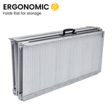 Mobility & Accessibility: Kartrite 6ft Aluminium Foldable Wheelchair Ramp Non-Slip R02 Silver