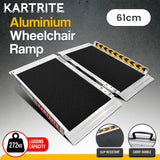 Mobility & Accessibility: Kartrite Aluminium Wheelchair Ramp 2FT Mobility Ramp with High Grip Surface Safety Side Rails Locking Pin & Carry Handle