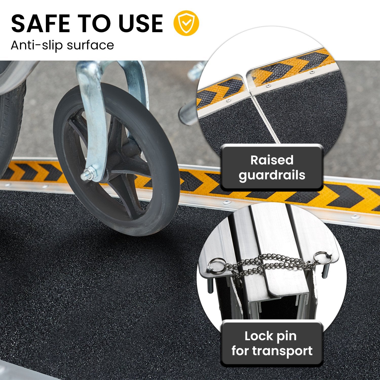 Automotive Loading Ramps: Kartrite Folding Aluminium Wheelchair Ramp 5FT Portable Mobility Access Ramp