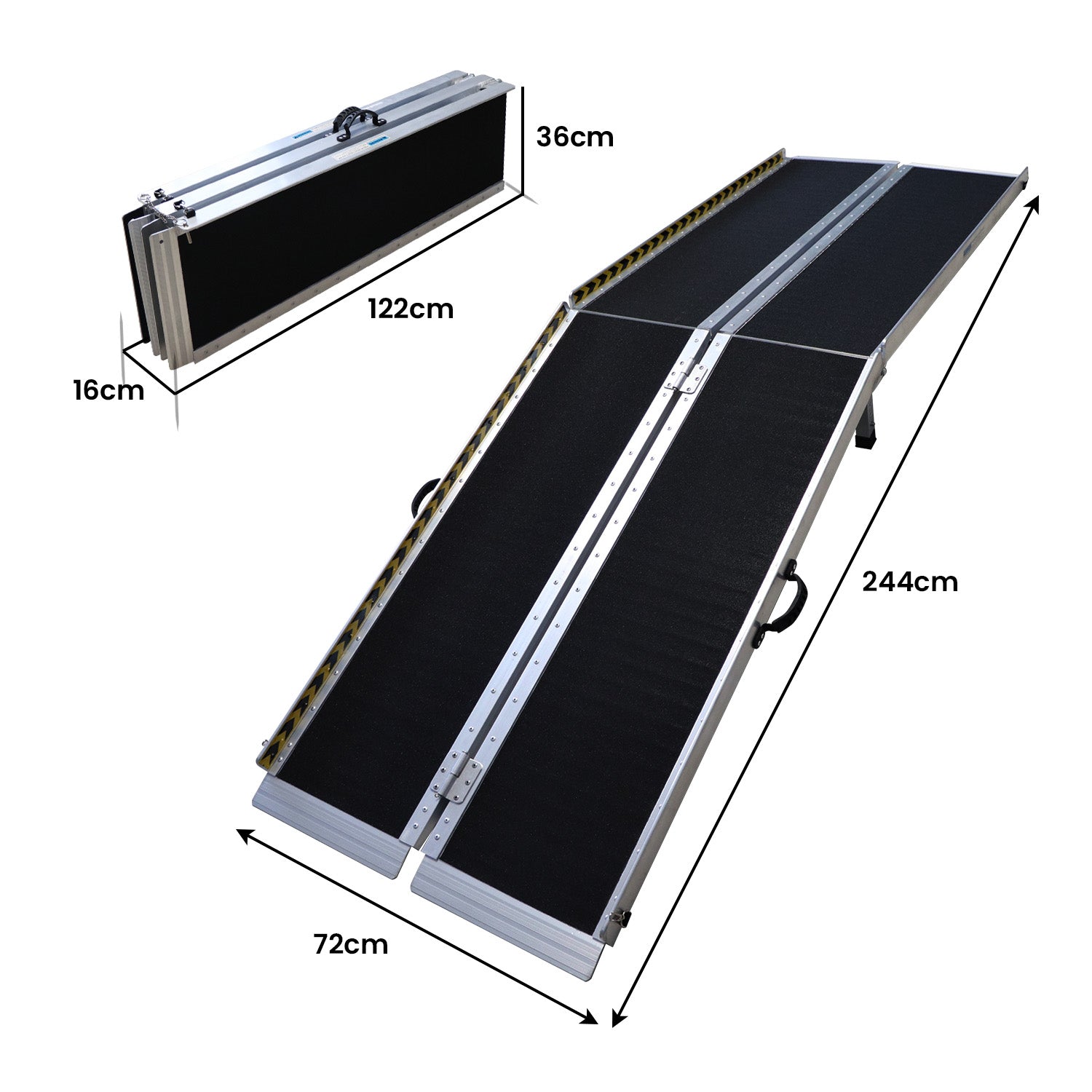 Dog Steps & Ramps: Kartrite Folding Aluminium Wheelchair Ramp 8FT Portable Mobility Access Ramp