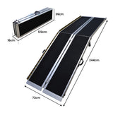 Dog Steps & Ramps: Kartrite Folding Aluminium Wheelchair Ramp 8FT Portable Mobility Access Ramp