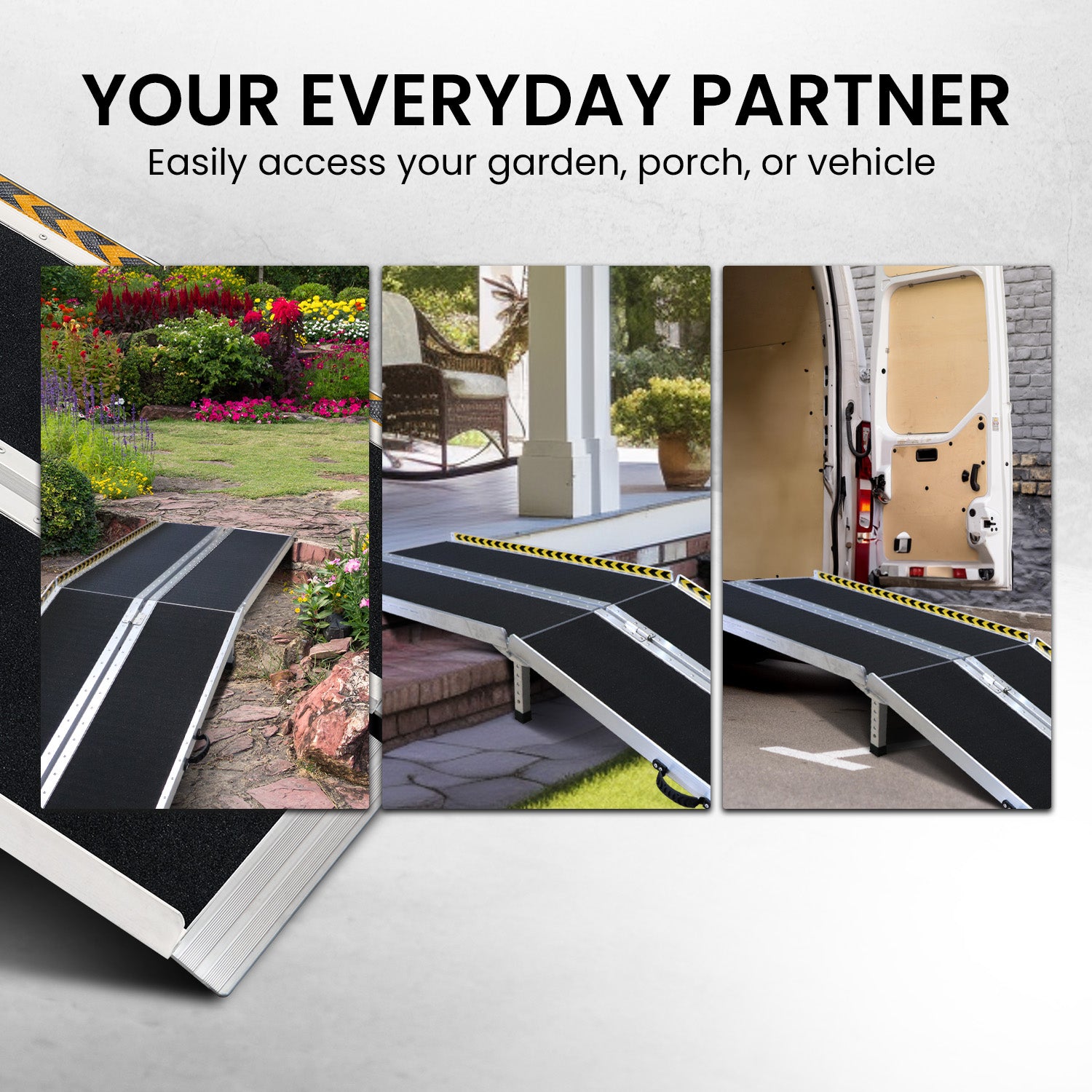Dog Steps & Ramps: Kartrite Folding Aluminium Wheelchair Ramp 8FT Portable Mobility Access Ramp