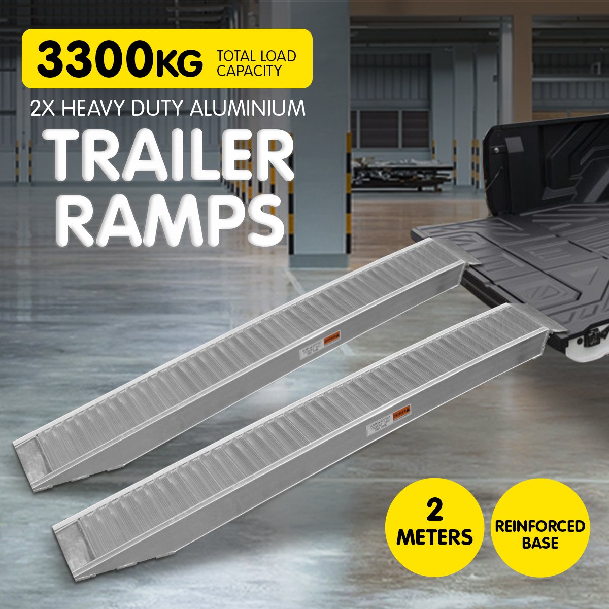 Automotive Loading Ramps: Kartrite 2x Heavy Duty Aluminium Loading Ramps - 2m
