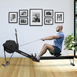 Exercise Bikes: Powertrain Air Rowing Machine Resistance Rower for Home Gym Cardio
