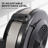 Exercise Bikes: Powertrain Air Rowing Machine Resistance Rower for Home Gym Cardio