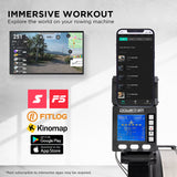 Exercise Bikes: Powertrain Air Rowing Machine Resistance Rower for Home Gym Cardio
