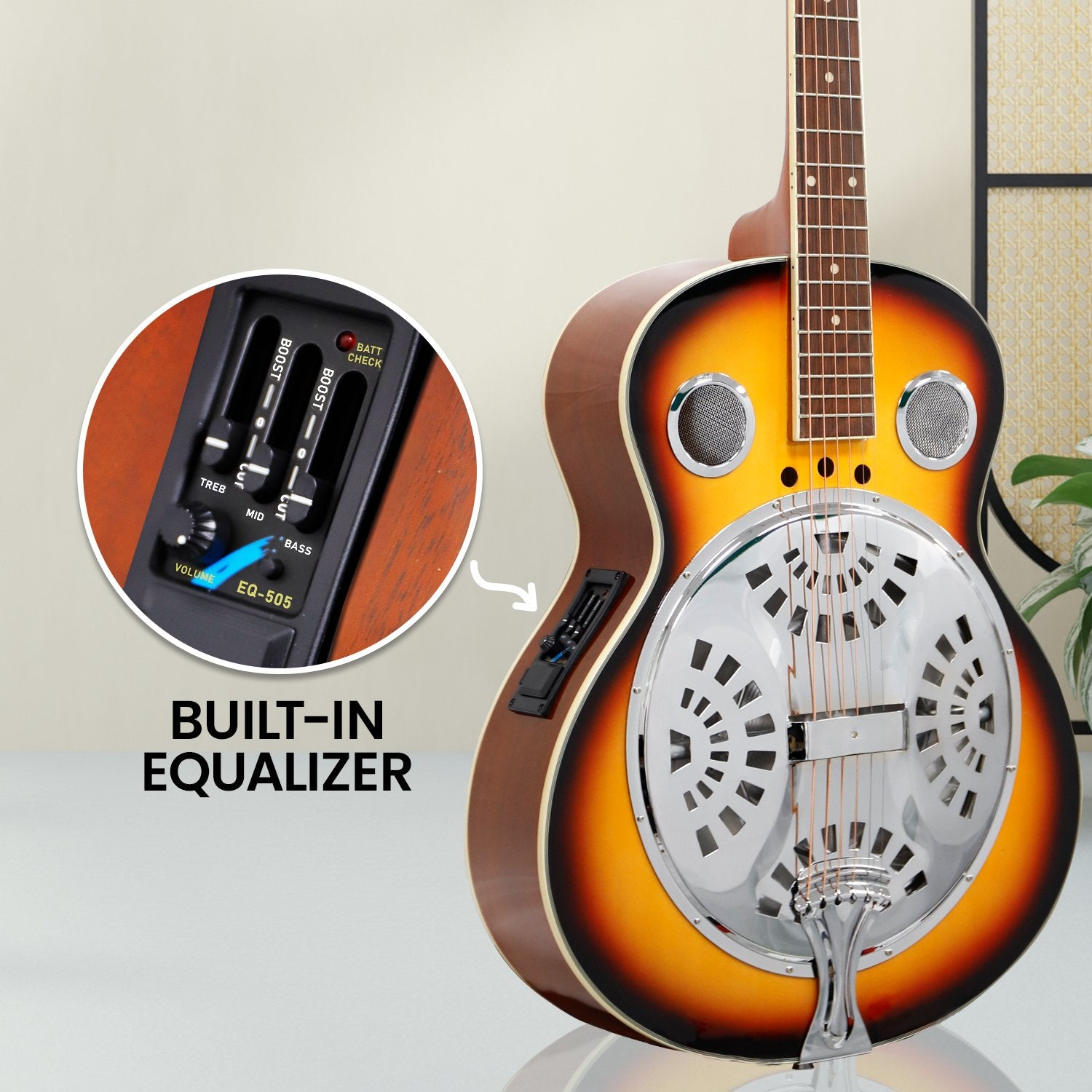 Guitars: Karrera 40in Resonator Guitar - Sunburst