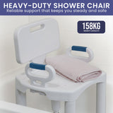 Orthonica Premium Adjustable Shower Chair with Armrests 158kg Capacity
