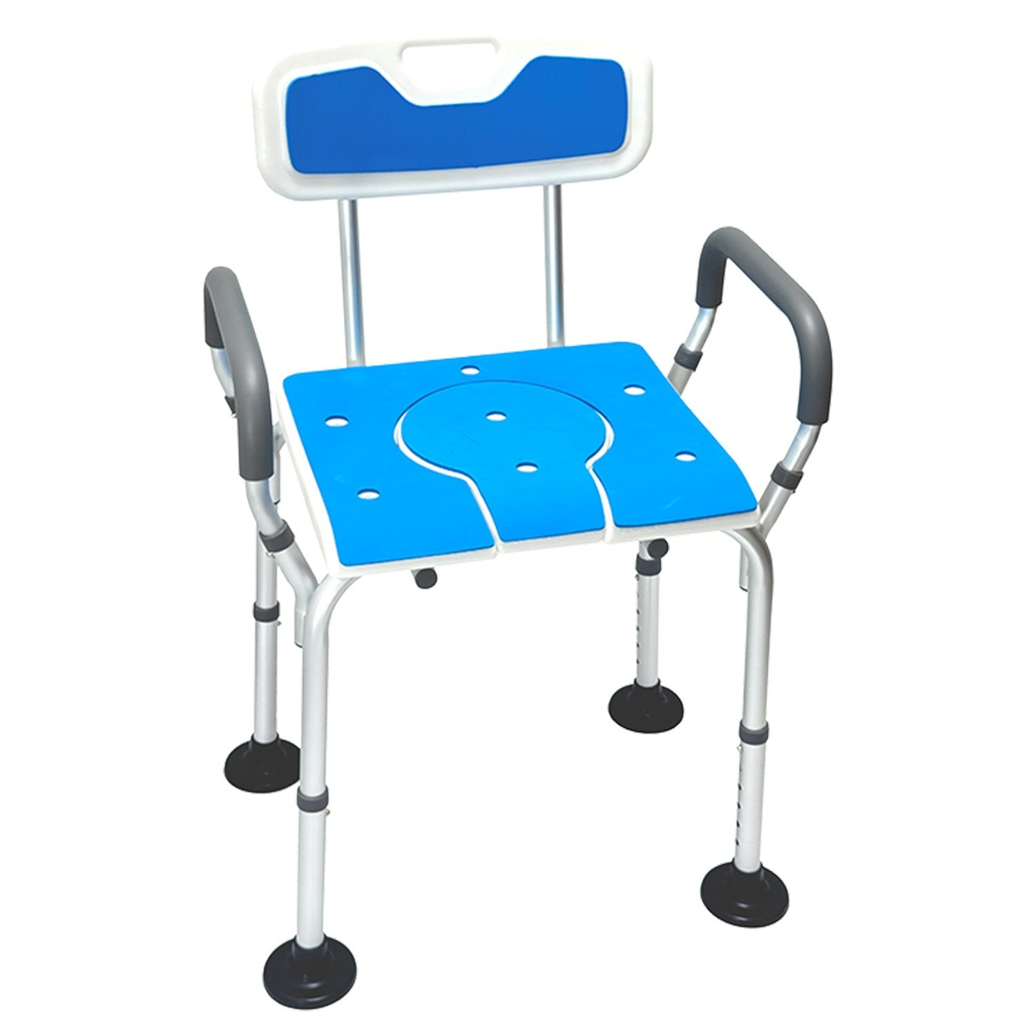 Table & Bar Stools: Orthonica Height-Adjustable Aluminium Commode Shower Chair with Armrests Backrest Armrests Soft Stool Seat Aid