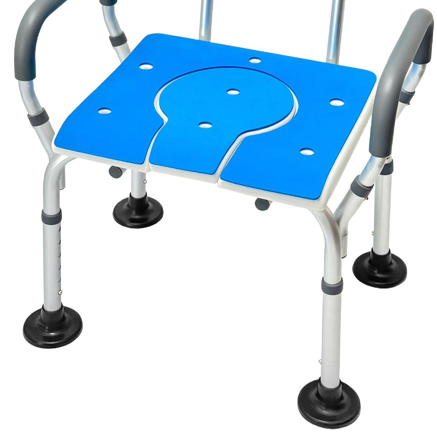 Table & Bar Stools: Orthonica Height-Adjustable Aluminium Commode Shower Chair with Armrests Backrest Armrests Soft Stool Seat Aid