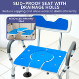 Table & Bar Stools: Orthonica Height-Adjustable Aluminium Commode Shower Chair with Armrests Backrest Armrests Soft Stool Seat Aid