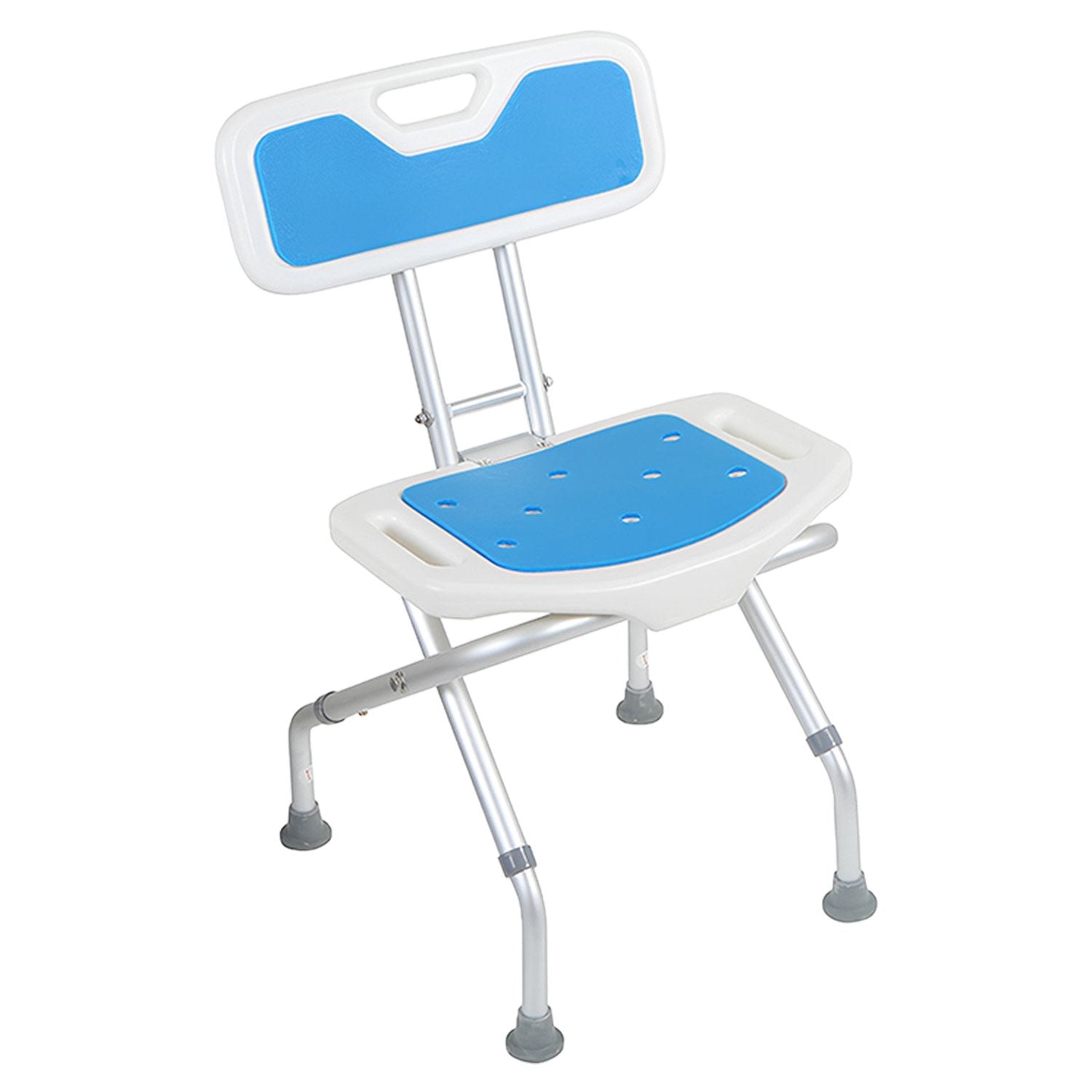 Bathroom Cabinets, Cupboards & Storage: Orthonica Compact & Foldable Commode Shower Chair w/Height Adjustable Aluminium Frame Non Slip Feet HDPE Seat & Backrest