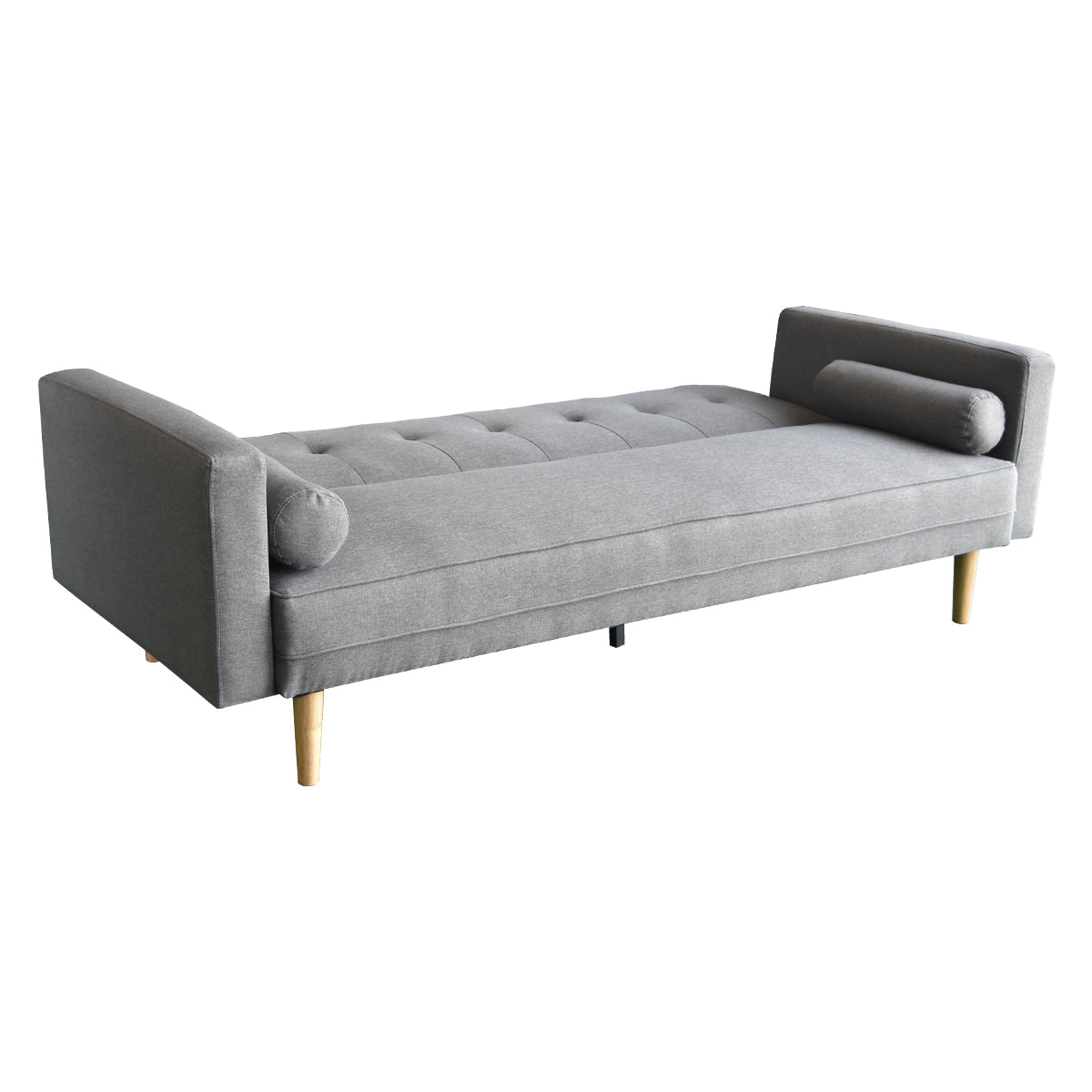 Arm Chairs & Recliners: Sarantino Madison Sofa Bed Lounge Couch Futon Furniture Home Light Grey Linen Suite