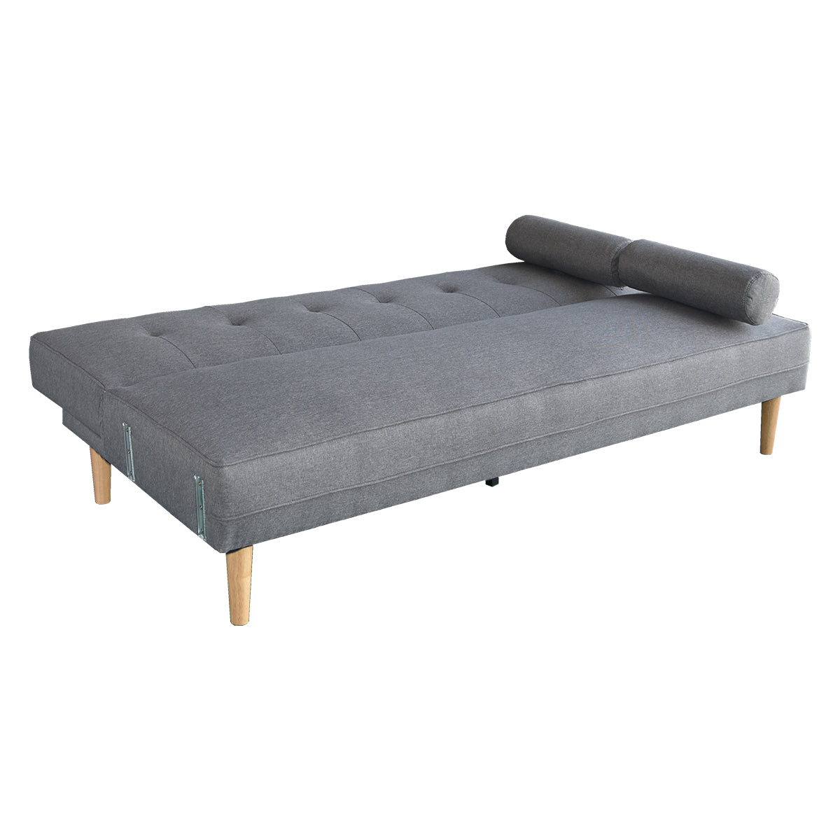Arm Chairs & Recliners: Sarantino Madison Sofa Bed Lounge Couch Futon Furniture Home Light Grey Linen Suite