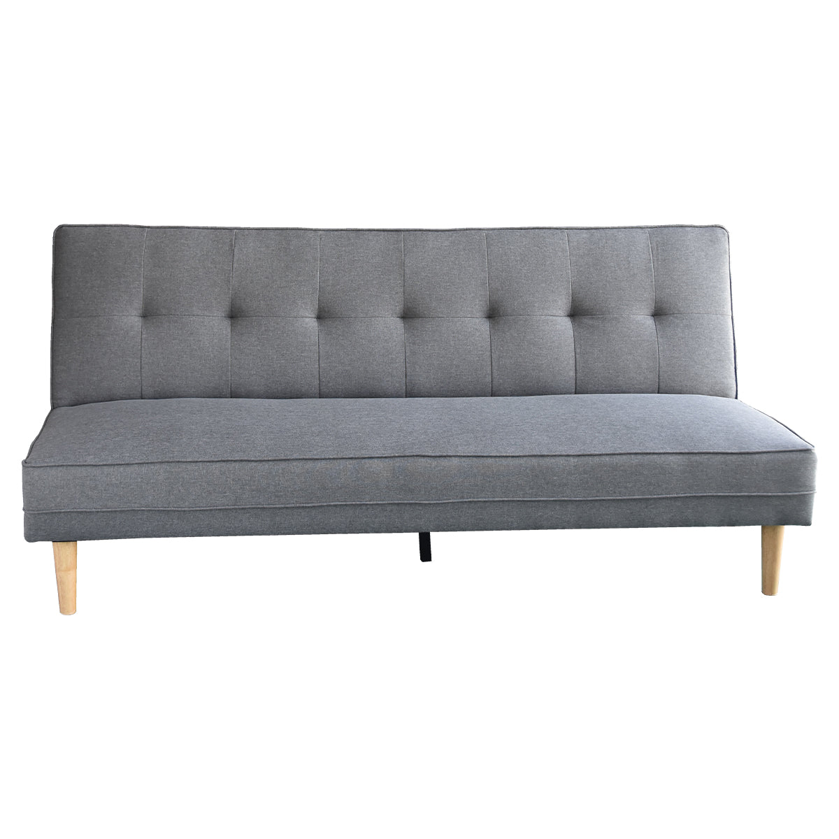 Arm Chairs & Recliners: Sarantino Madison Sofa Bed Lounge Couch Futon Furniture Home Light Grey Linen Suite