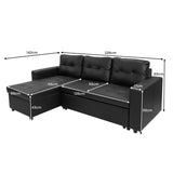 Arm Chairs & Recliners: Sarantino Corner Sofa Linen Lounge Couch L-shaped Modular Furniture Home Chaise Grey