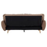 Sofas & Sofa Beds: Sarantino 3 Seater Modular Linen Fabric Sofa Bed Couch Futon Suite - Brown
