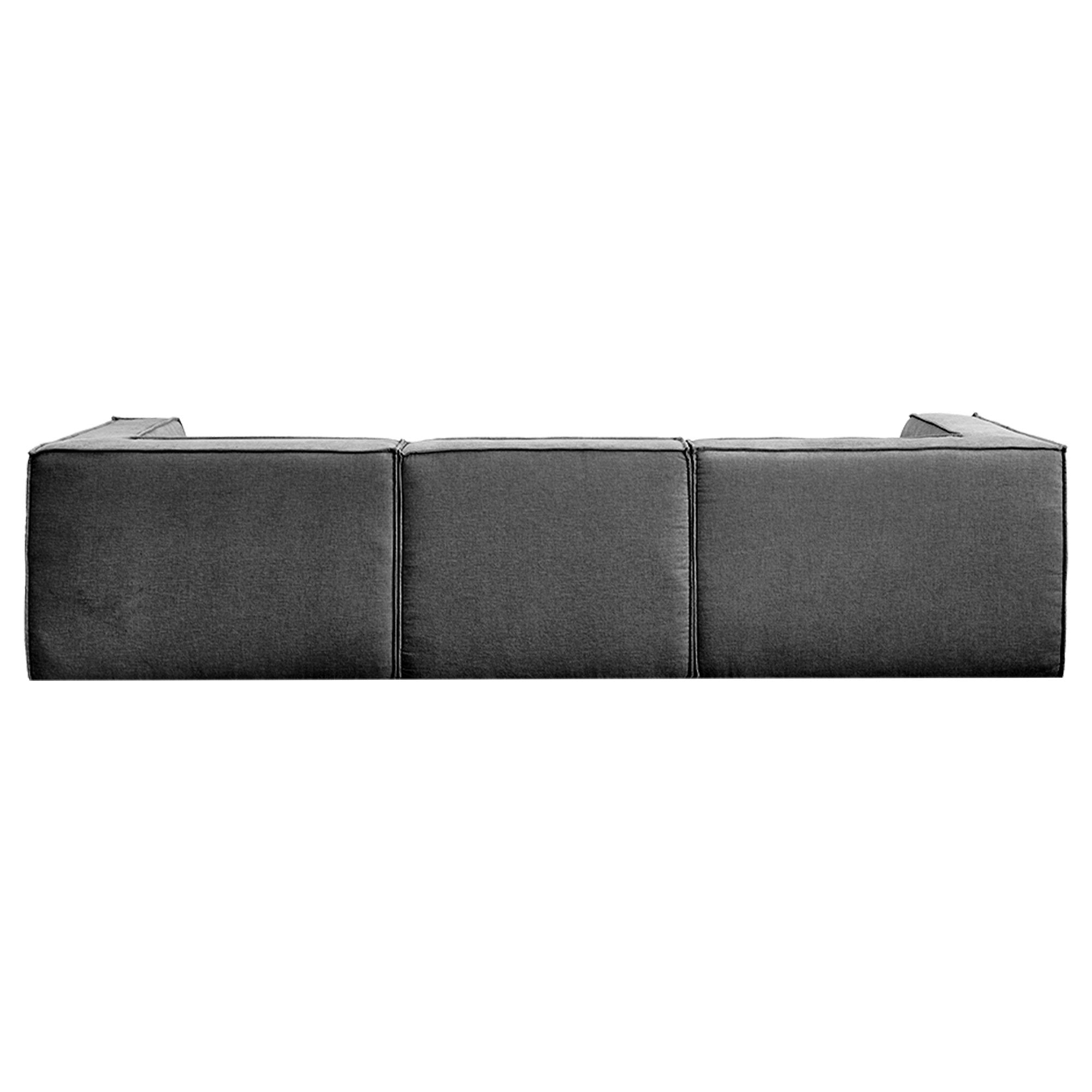 Sofas & Sofa Beds: Sarantino Novi 3-Seater Modular Sofa with Ottoman in Black Non-Slip Bottom Lounge