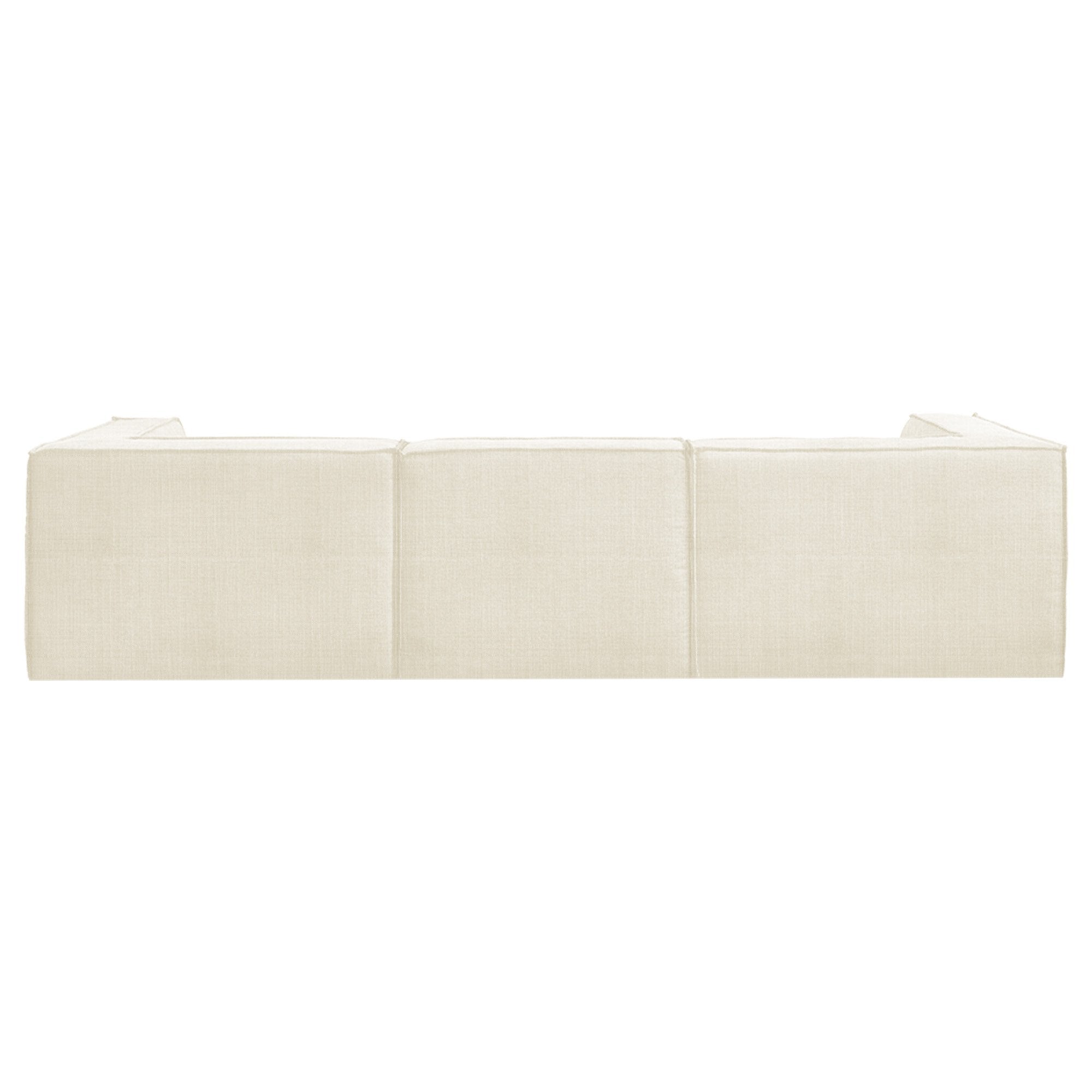 Sofas & Sofa Beds: Sarantino Novi 3-Seater Modular Sofa with Ottoman in Cream Non-Slip Bottom Lounge