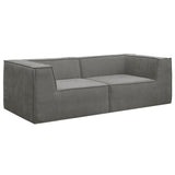 Sofas & Sofa Beds: Sarantino Novi 3-Seater Modular Sofa with Ottoman in Grey Non-Slip Bottom Lounge