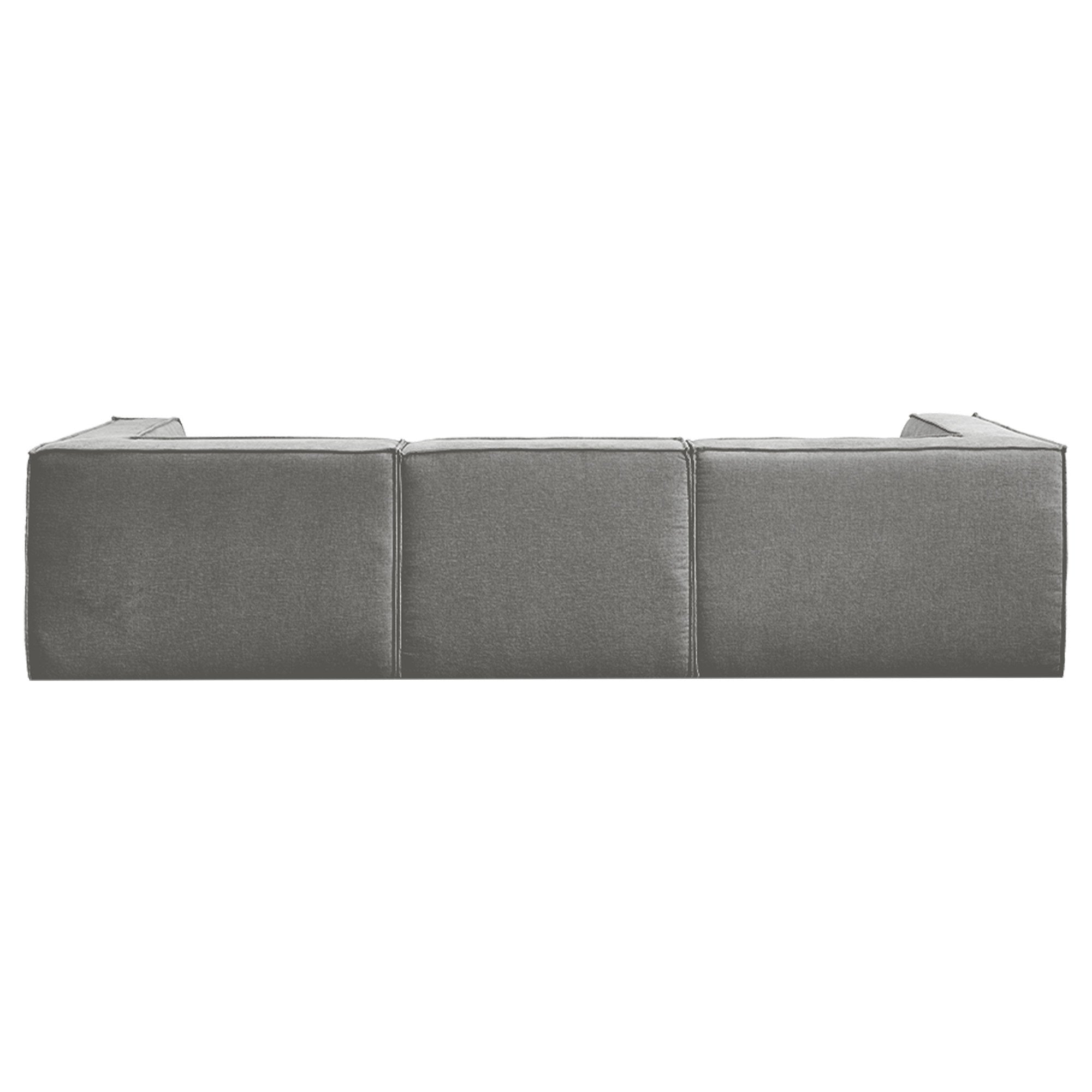 Sofas & Sofa Beds: Sarantino Novi 3-Seater Modular Sofa with Ottoman in Grey Non-Slip Bottom Lounge