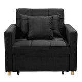 Arm Chairs & Recliners: Sarantino Suri 3-in-1 Convertible Lounge Chair Bed - Black