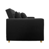 Arm Chairs & Recliners: Sarantino Suri 3-in-1 Convertible Lounge Chair Bed - Black