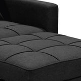 Arm Chairs & Recliners: Sarantino Suri 3-in-1 Convertible Lounge Chair Bed - Black