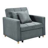 Arm Chairs & Recliners: Sarantino Suri 3-in-1 Convertible Sofa Chair Bed -  Airforce Blue