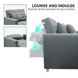 Arm Chairs & Recliners: Sarantino Suri 3-in-1 Convertible Sofa Chair Bed -  Airforce Blue