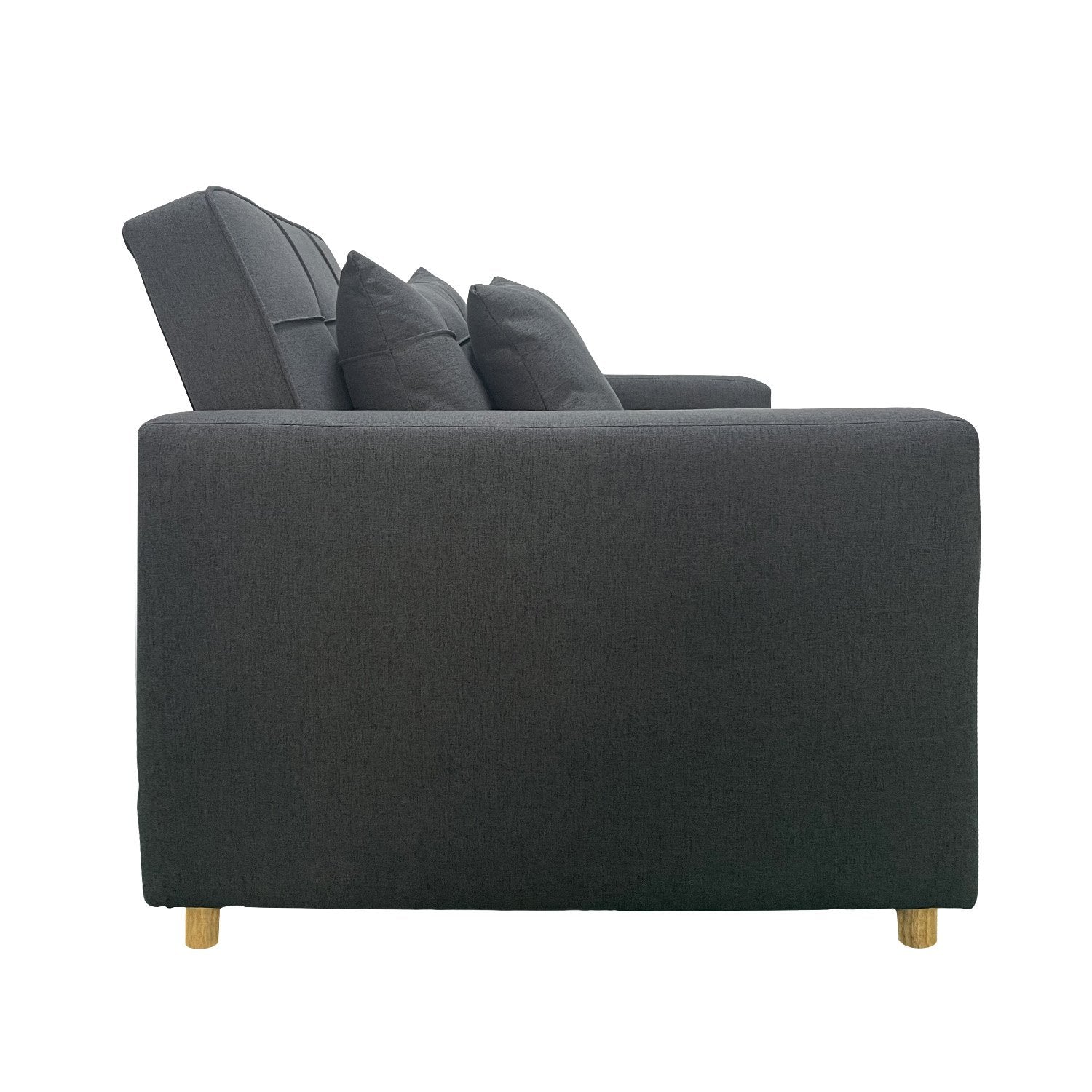 Arm Chairs & Recliners: Sarantino Suri 3-in-1 Convertible Lounge Chair Bed - Dark Grey